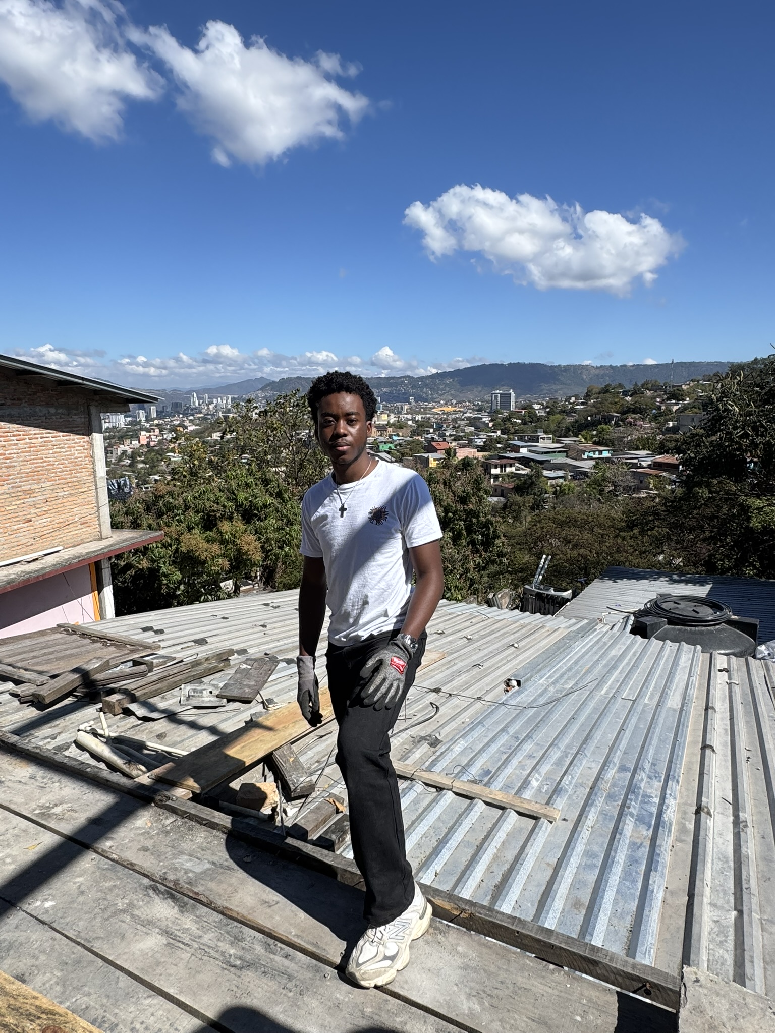 Construction roof view in Tegucigalpa Honduras